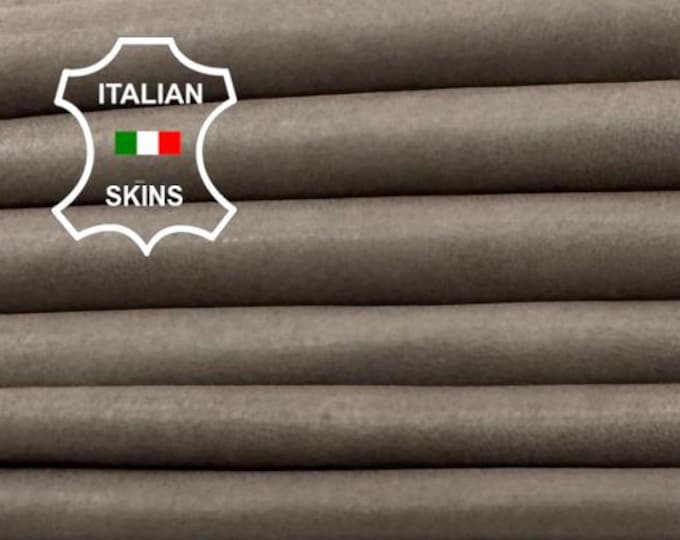Delivered Duty paid - WALNUT BROWN VEGETABLE Tan Thin Very Soft Italian Lamb leather pack 5 skins total 30+sqf 0.6mm #Z70