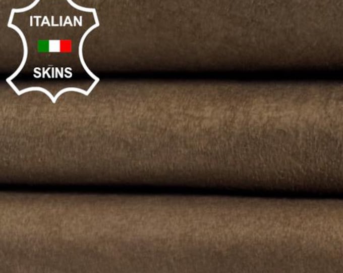 LIGHT OLIVE BROWN Vintage Look Vegetable Tan Thin Soft Italian Lambskin Lamb Sheep Leather hide hides skin skins 5sqf 0.6mm #C6050