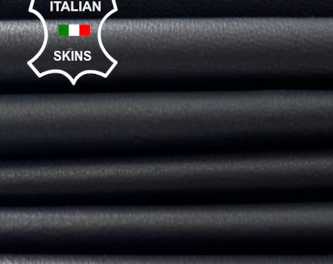BLACK Thin Soft Italian Lambskin Sheep Lamb leather pack 2 hides skins total 10+sqf 0.7mm #C6139