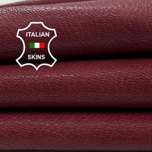 WASHED WINE ROUGH Vegetable Tan Thick Italian Goatskin Goat leather hide hides skin skins 4+sqf 1.4mm #C3844