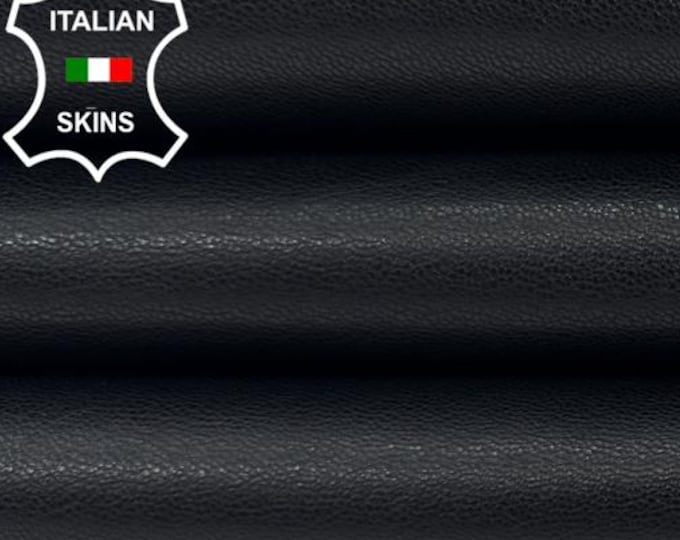 JET BLACK Soft Italian Goat leather skin 6+sqf 0.7mm #C7090