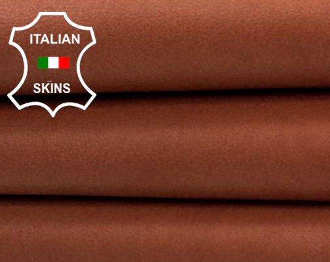 NATURAL TAN NAKED Vegetable Tan Soft Italian Lamb leather skin 6+sqf 0.9mm #C7475