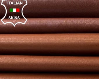 Free FedEx & Duties - GLOVES ANILINE BROWN Vegetable Tan Thin Soft Italian Lamb leather pack 7 skins total 30sqf 0.4mm #C6809