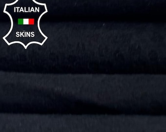 ANTHRACITE BLACK SUEDE Printed Soft Italian Lambskin Sheep Lamb leather hide hides skin skins 5+sqf 0.9mm #C6293