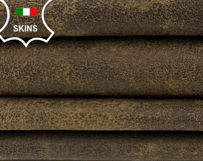 VINTAGE BROWN Soft Italian Lambskin Lamb Sheep Leather hide hides skin skins 7sqf 0.9mm #C3305