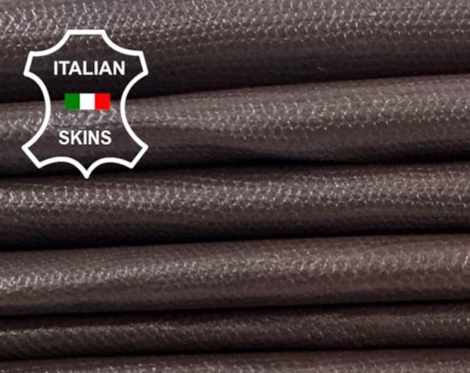 Delivered Duty paid - ROSEWOOD BROWN LIZARD Reptile Print On Thin Soft Italian Lamb leather pack 2 skins total 14sqf 0.6mm #Z271