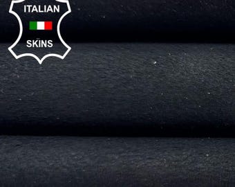 BLACK SUEDE Soft Italian Lambskin Sheep Lamb leather hide hides skin skins 7sqf 0.9mm #C6292