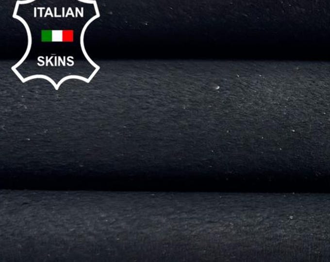 BLACK SUEDE Soft Italian Lambskin Sheep Lamb leather hide hides skin skins 7sqf 0.9mm #C6292