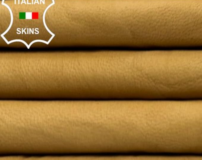 NATURAL SAND TAN Washed Wrinkled Vegetable Tan Soft Italian Lambskin Sheep Lamb leather hide hides skin skins 5sqf 0.8mm #C6484