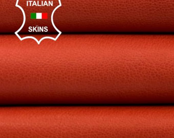 ORANGE VEGETABLE TAN Rough Italian Goatskin Goat leather hide hides skin skins 3+sqf 0.9mm #C5901