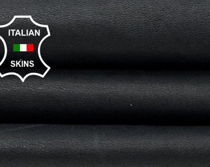 Delivered Duty paid - NATURAL BLACK VEGETABLE Tan Soft Italian Lamb leather skin 4sqf 0.7mm #Z42