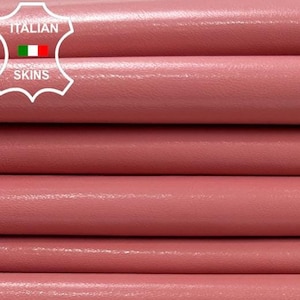BABY PINK SHINY Strong Italian Goatskin Goat Leather pack 5 hides skins total 20sqf 0.8mm #C3341