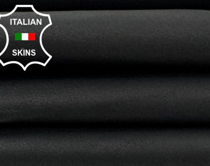 Delivered Duty paid - NATURAL BLACK MATTE Naked Soft Italian Lamb leather skin 3+sqf 0.8mm #Z40