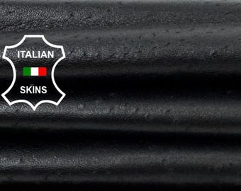 BLACK PINHOLES TEXTURED Print Soft Italian Lamb leather skin 7sqf 0.8mm #Z503