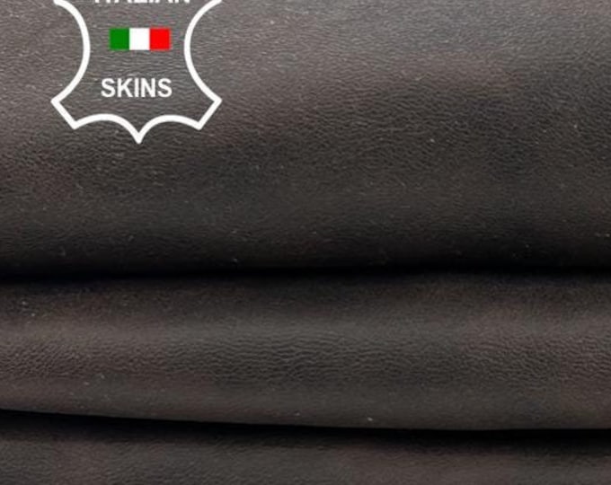 DARK BROWN ANTIQUED Vegetable Tan Vintage Look Thick Soft Italian Goatskin Goat Leather hide hides skin skins 3+sqf 1.2mm #C2769