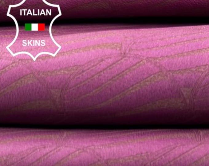 WASHED PINK SHELLS Laser Engraved Thick Soft Italian Lambskin Sheep Lamb leather hide hides skin skins 5+sqf 1.1mm #C6507