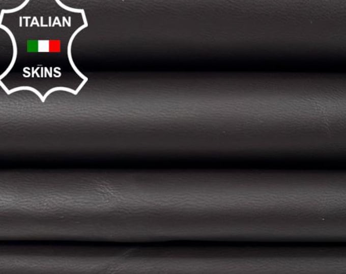 Delivered Duty paid - DARK BROWN Thin Soft Italian Lamb leather skin 6sqf 0.6mm #C7682