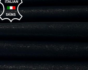 SPACE BLACK SHIMMER Thick Italian Goatskin Goat leather pack 2 skins total 9sqf 1.1mm #C4370