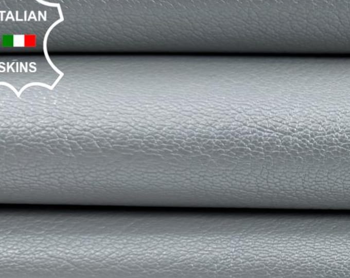 LIGHT GREY PEARLISED Rough Vegetable Tan Italian Goat Leather skin 4+sqf 1.0mm #C7213