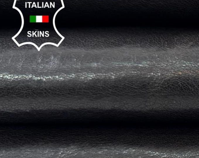 Delivered Duty Paid-VERY DARK BROWN Shiny Vegetable Tan Thick Soft Italian Goat leather skin 5sqf 1.2mm #C6880