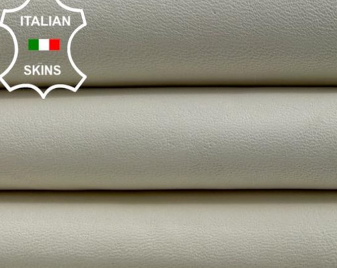 VANILLA WHITE NAKED Thick Soft Italian Lambskin Sheep Lamb leather hide hides skin skins 6sqf 1.2mm #C4438