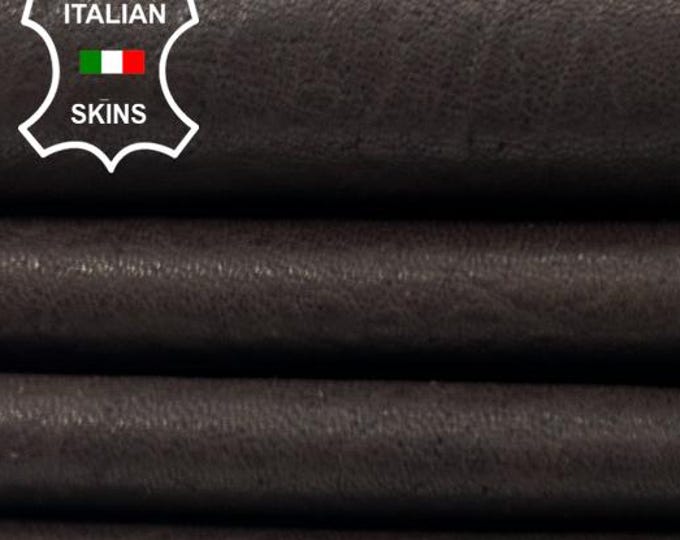 BROWN NATURAL GRAINY Vegetable Tan Soft Italian Lambskin Sheep Lamb leather hide hides skin skins 6sqf 0.9mm #C5934
