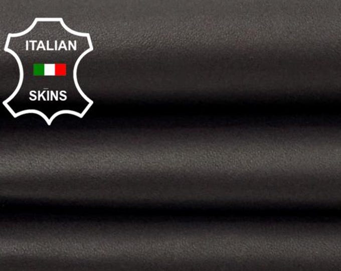 Delivered Duty paid - DARK BROWN ANILINE Soft Italian Lamb leather skin 3sqf 0.8mm #C7851