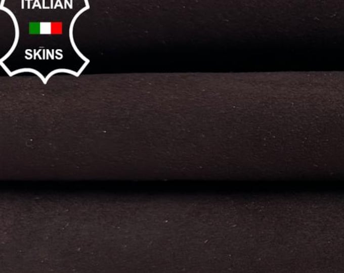 CHOCOLATE BROWN SUEDE Thick Soft Italian Goatskin Goat leather hide hides skin skins 4+sqf 1.2mm #C4201