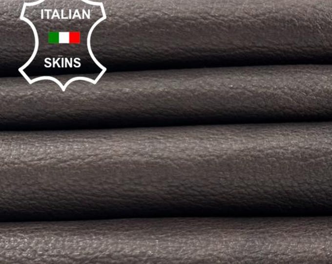 DARK BROWN GRAINY Rough Vegetable Tan Soft Italian Goat leather pack 2 skins total 12sqf 0.7mm #C7066