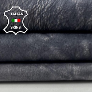 GREY DISTRESSED VINTAGE Used Look Soft Italian Goatskin Goat leather hide hides skin skins 3+sqf 0.8mm #C5321