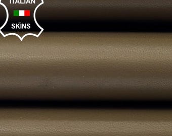 OLIVE GREEN Italian Lambskin Sheep Lamb leather hide hides skin skins 5sqf 0.9mm #C6288