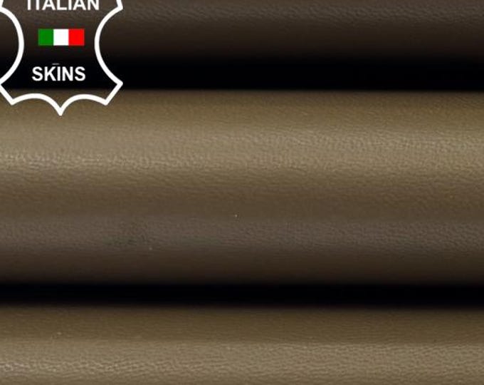OLIVE GREEN Italian Lambskin Sheep Lamb leather hide hides skin skins 5sqf 0.9mm #C6288