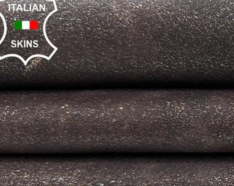 TAUPE BROWN PEARLIZED Distressed Vintage Look Thick Italian Goatskin Goat Leather pack 2 hides skins total 9+sqf 1.2mm #C2514