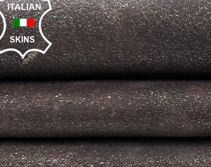 TAUPE BROWN PEARLIZED Distressed Vintage Look Thick Italian Goatskin Goat Leather pack 2 hides skins total 9+sqf 1.2mm #C2514