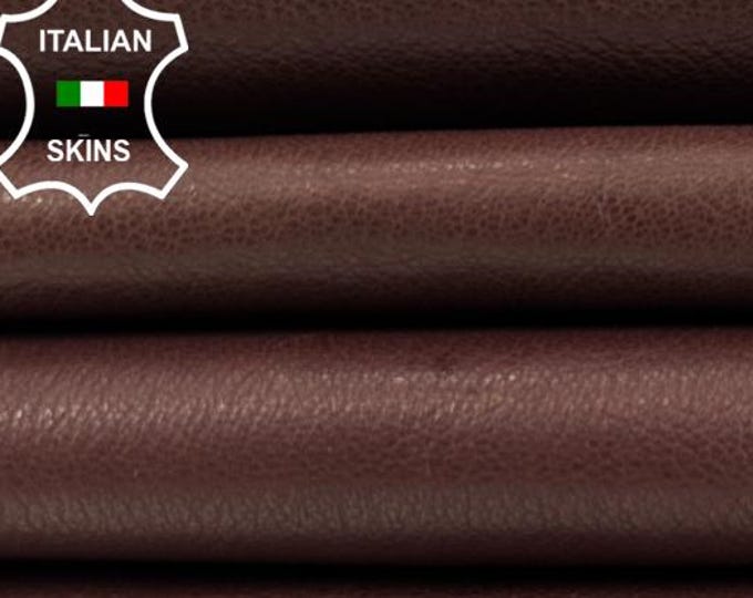 REDDISH BROWN ROUGH Vegetable Tan Italian Goatskin Goat leather pack 2 hides skins total 6+sqf 0.9mm #C5899