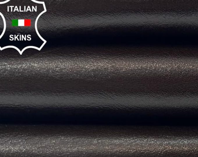 BROWN SHINY Soft Italian Lambskin Sheep Lamb leather hide hides skin skins 5sqf 0.7mm #C6101