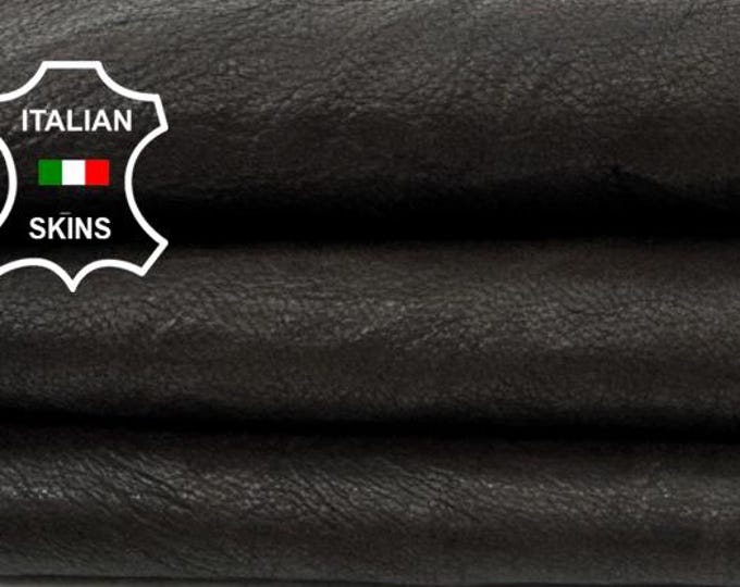 Free FedEx & Duties - DARK BROWN ROUGH Vegetable Tan Thick Soft Italian Goat leather skin 5sqf 1.1mm #Z475