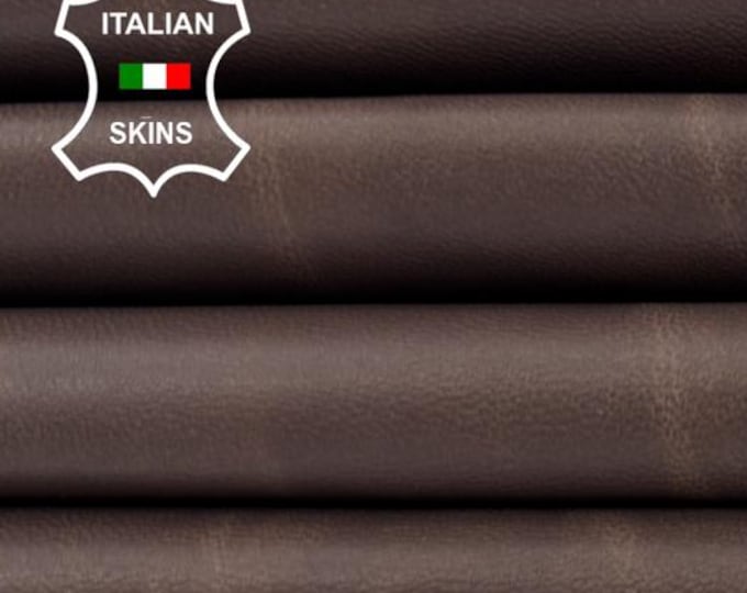 Delivered Duty Paid-TAUPE BROWN DISTRESSED Thin Soft Italian Lamb leather skin 5+sqf 0.6mm #C6926