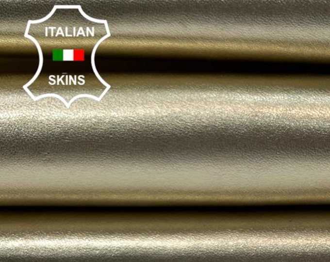 METALLIC LIGHT GOLD Italian Goatskin Goat leather hide hides skin skins 5sqf 0.9mm #C5577