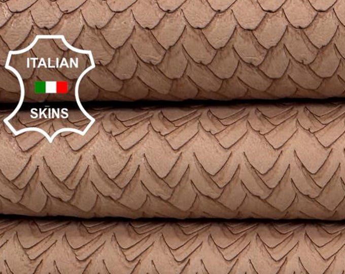 Delivered Duty paid - HAVANA LIGHT BROWN Textured Soft Italian Lamb leather skin 5sqf 0.9mm #Z164