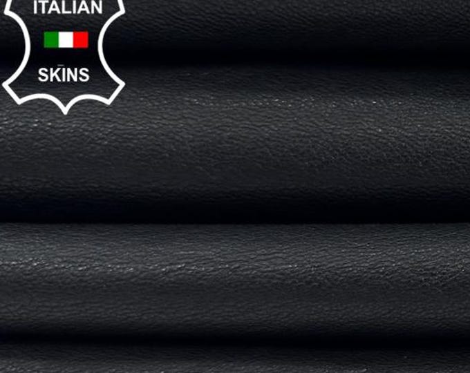 Delivered Duty Paid-WASHED BLACK Vegetable Tan Thick Soft Italian Calf leather skin 7+sqf 1.1mm #C6990