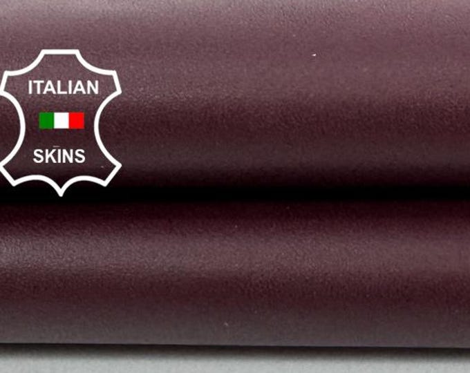 Delivered Duty paid - WINE BORDEAUX Soft Italian Lamb Leather skin 4+sqf 1.0mm #C7614