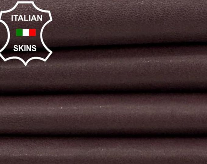 Delivered Duty paid - REDWOOD BROWN WASHED Vegetable Tan Soft Italian Lamb Leather skin 6+sqf 0.9mm #C7615