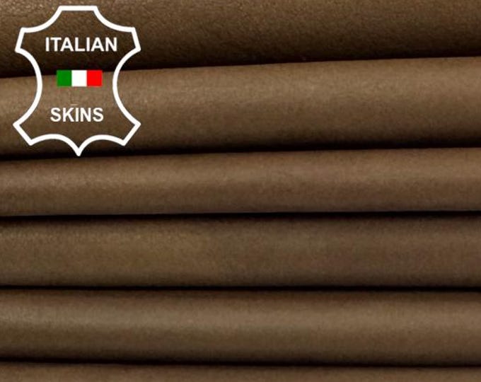 Delivered Duty paid - CAMEL BROWN Vintage Look Soft Italian Lamb leather pack 2 skins total 10sqf 0.9mm #C7850