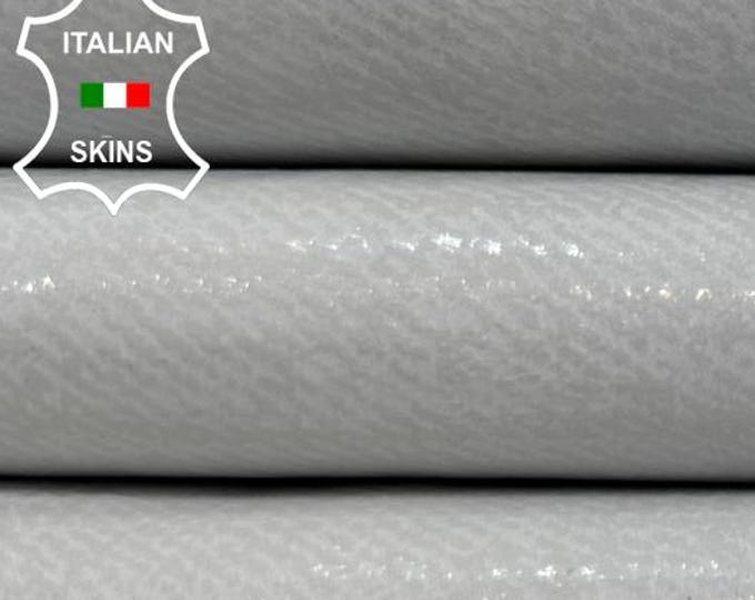 OFF WHITE DENIM Print Shiny Patent Italian Goatskin Goat leather hide hides skin skins 4+sqf 0.8mm #C6569