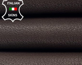 Delivered Duty Paid-DARK BROWN WASHED Antiqued Rough Vegetable Tan Thick Italian Goat leather skin 4+sqf 1.3mm #C6634
