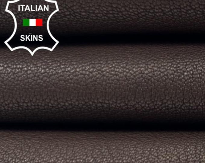 Delivered Duty Paid-DARK BROWN WASHED Antiqued Rough Vegetable Tan Thick Italian Goat leather skin 4+sqf 1.3mm #C6634