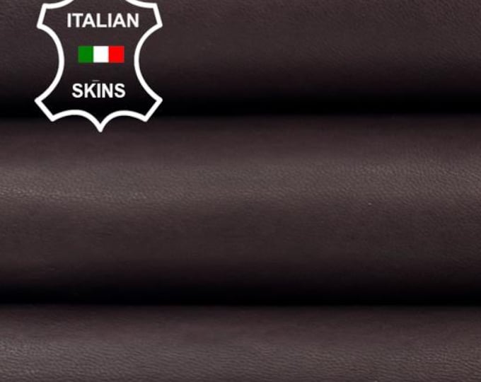 Delivered Duty Paid-BROWN ANTIQUED VEGETABLE Tan Soft Italian Lamb leather skin 7sqf 1.0mm #C6878