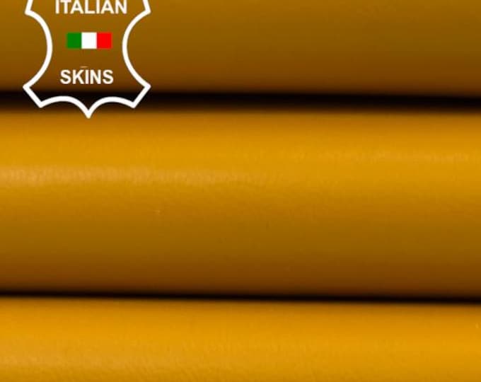 YELLOW Soft Italian Lambskin Sheep Lamb leather hide hides skin skins 5+sqf 0.7mm #C5713
