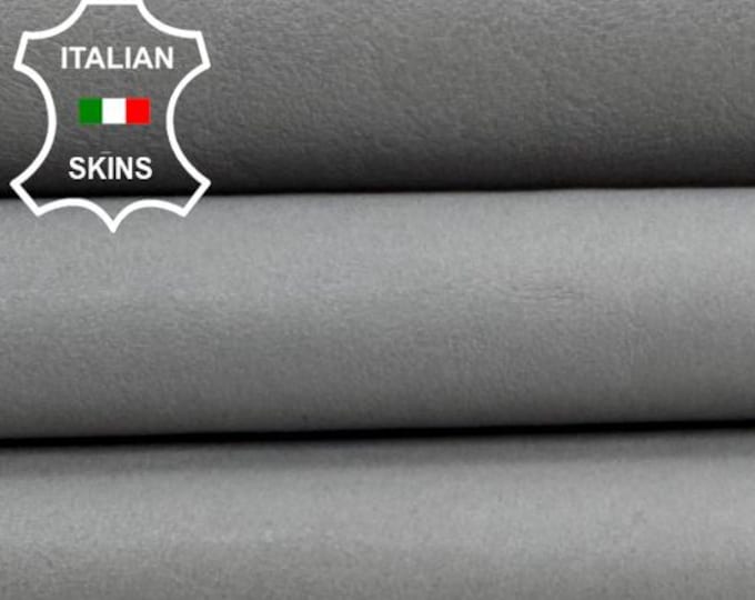 LIGHT GREY WASHED Vegetable Tan Thick Soft Italian Lamb leather skin 8+sqf 1.1mm #C7473